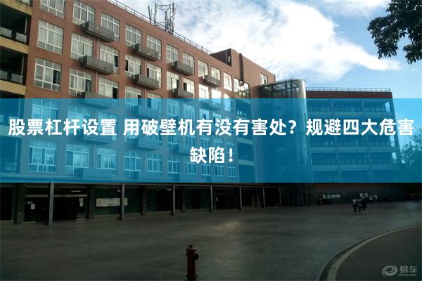 股票杠杆设置 用破壁机有没有害处？规避四大危害缺陷！