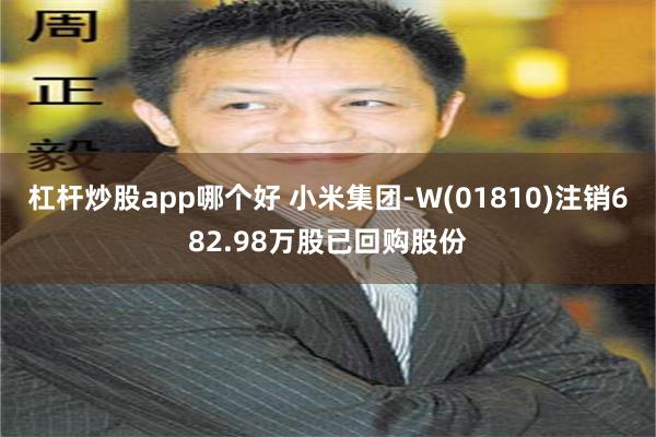 杠杆炒股app哪个好 小米集团-W(01810)注销682.98万股已回购股份